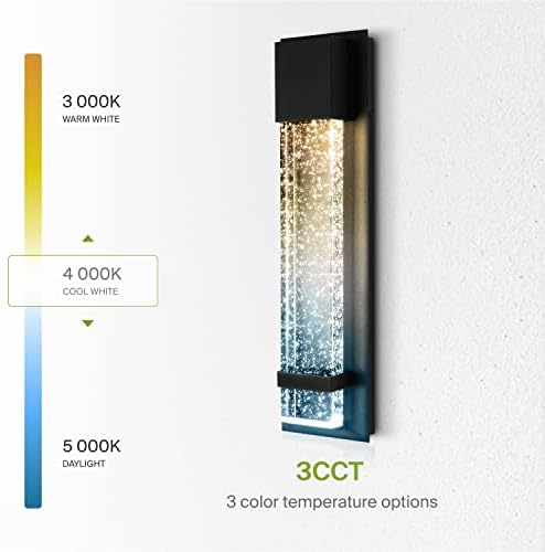 מתקן תאורה של קיר LED קיר ASD | תאורת זכוכית בועת קריסטל סטוק | 18 אינץ '11.5W 120V 500LM 3000K 4000K